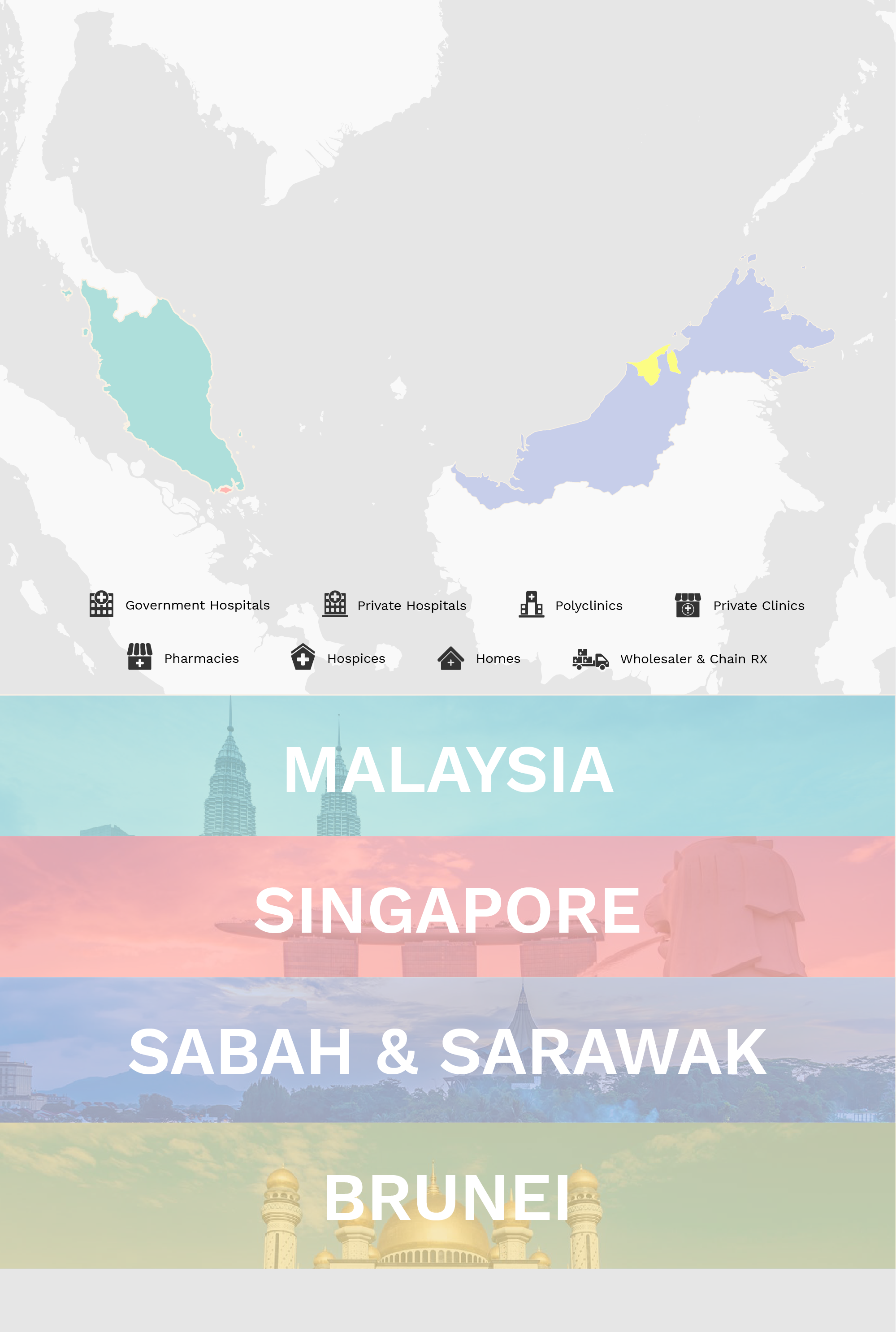 dyamed client map singapore brunei sabah sarawak malaysia